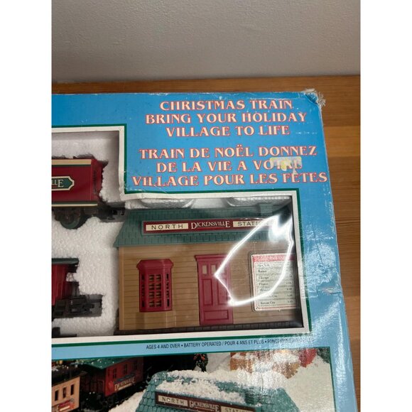 1990s vintage new bright dickensville collectable Christmas train UNTESTED - Picture 7 of 9